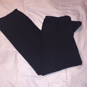 NY & Co black dress pants w/ white dot pattern (8)